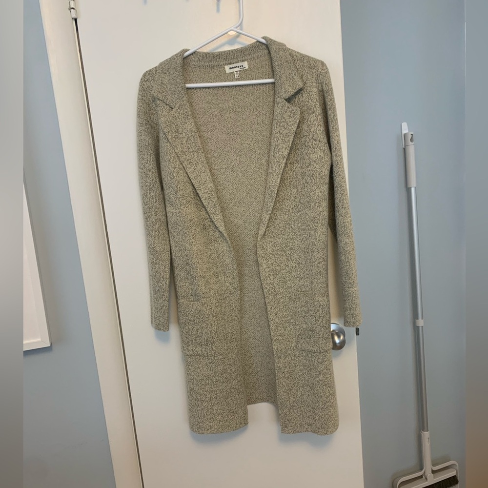 Monteau sweater shift in oatmeal/heathered beige , size XS